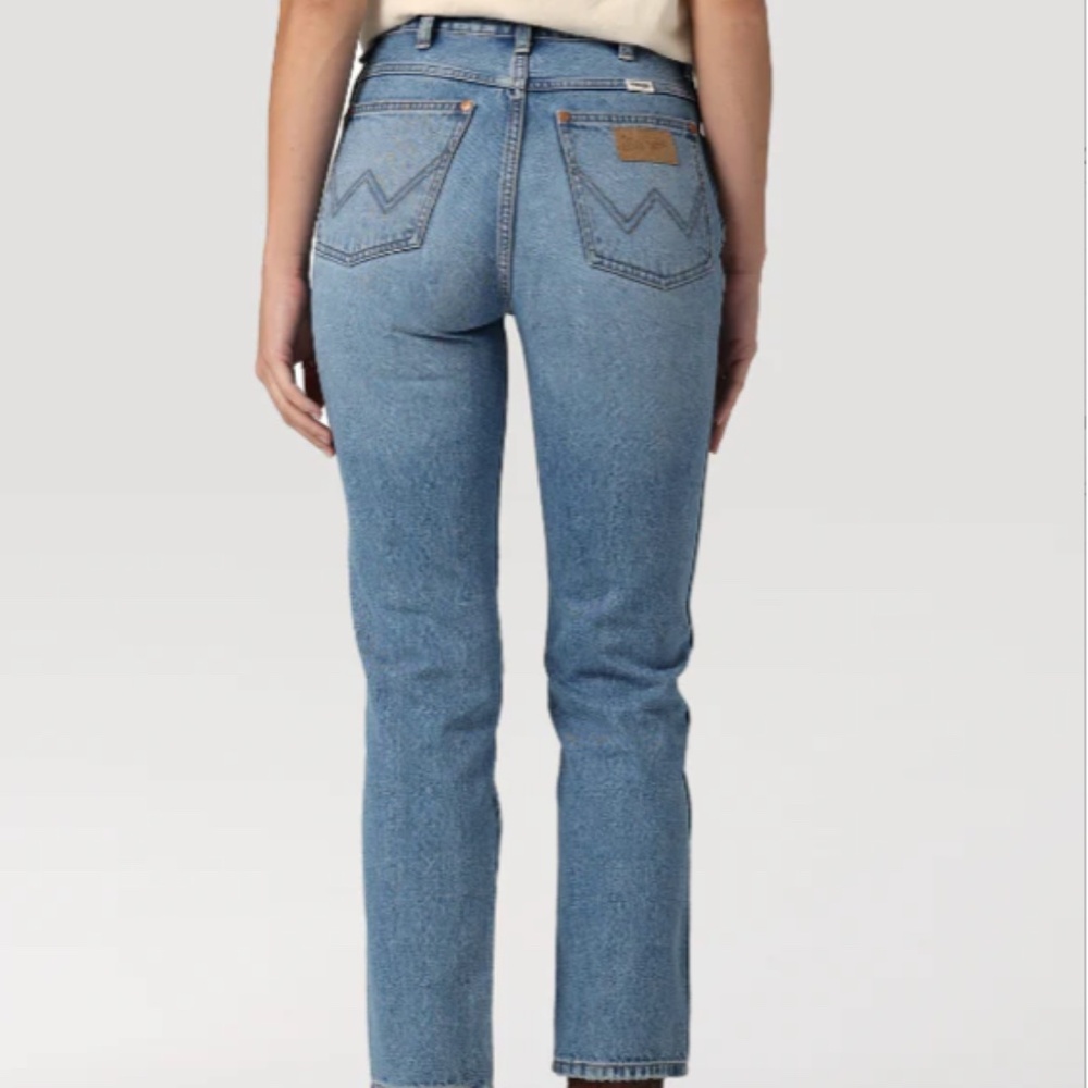 Free People Wrangler Wild West High Rise Straight Jeans